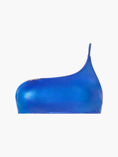 Calvin Klein Fürdőruha HU254120 | Calvin Klein Core Essentials One Shoulder Női Bikini Felső Kék / K